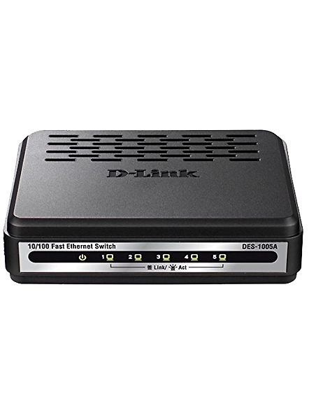 D-Link DES-1005A 5-Port 10/100 Switch (Black)-B0085IAU3Q