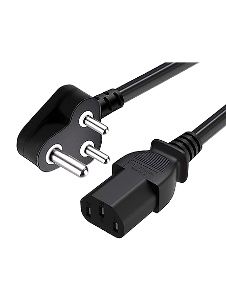 CMPL Power Cord | Computer Mains Power Cable Cord for Desktop | 3 Pin Power Cable for PC | Power Cable for Monitor, SMPS, and Printer | Power Supply | TV 240 Volt-code104