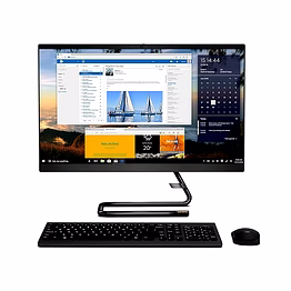 lenovo ideacentre a340 23.8"(60.4cm) full hd ips all-in-one desktop (intel core i5-10210u/8gb/512gb ssd/windows 11/ms office 2021/hd 720p camera/wireless keyboard & mouse/black), f0e800ybin