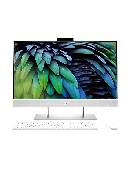 HP AIO 11th Gen Intel Core i3 23.8-Inch(60.5 cm) FHD Desktop PC (8GB/1TB HDD/Wireless Keyboard &amp; Mouse/Intel UHD Graphics/Win 11/MS Office/Natural Silver), 24-dp1801in Bundle PC-B09HRX6FQL