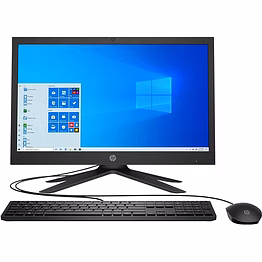 hp all in one intel celeron processor 52.57 cm (20.7-inch) fhd pc with alexa built-in (4gb/1tb hdd/wired keyboard & mouse/win 10/jet black), 21-b0109in