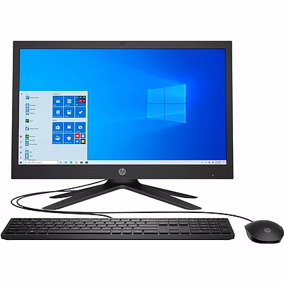 hp all in one intel celeron processor 52.57 cm (20.7-inch) fhd pc with alexa built-in (4gb/1tb hdd/wired keyboard & mouse/win 10/jet black), 21-b0109in