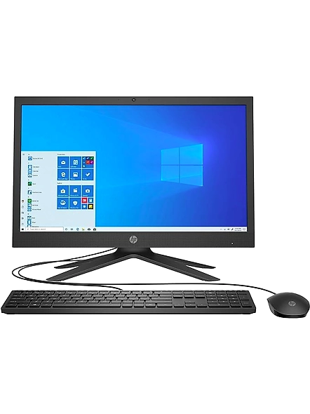 HP All in One Intel Celeron Processor 52.57 cm (20.7-inch) FHD PC with Alexa Built-in (4GB/1TB HDD/Wired Keyboard &amp; Mouse/Win 10/Jet Black), 21-b0109in-B08Y81SF19