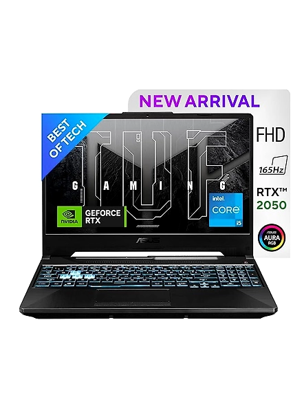 ASUS TUF Gaming F17 Laptop | Intel Core i5-11400H 11th Gen | 17.3&quot; FHD 165Hz | 16GB RAM | 512GB SSD | 4GB NVIDIA GeForce RTX 2050 | Windows 11 | RGB Backlit Keyboard | Black | FX706HF-NY040W-B0D3LXXQFY