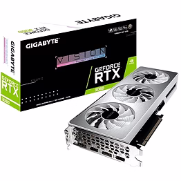 gigabyte geforce pci_e_x16 rtx 3060 vision oc 12g (rev2.0) graphics card, 3x windforce fans, 12gb 192-bit gddr6, gv-n3060vision oc-12gd rev2.0 video card