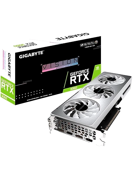 GIGABYTE GeForce pci_e_x16 RTX 3060 Vision OC 12G (REV2.0) Graphics Card, 3X WINDFORCE Fans, 12GB 192-bit GDDR6, GV-N3060VISION OC-12GD REV2.0 Video Card-B0971BRCM4
