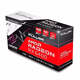 sapphire pulse amd radeon rx 6400 graphic card pci_e_x16 with 4 gb gddr6, amd rdna 2