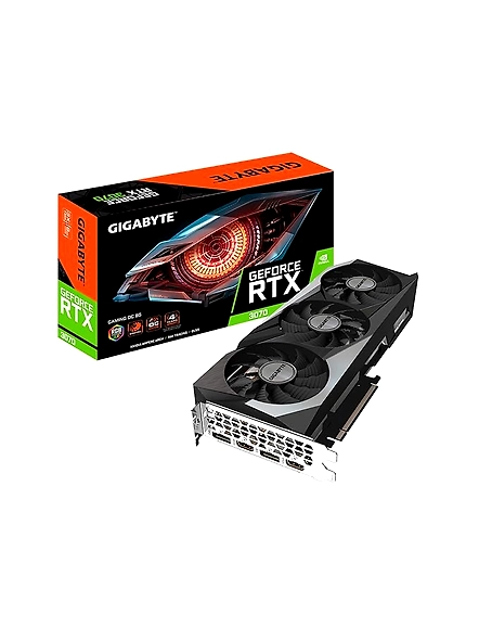 GIGABYTE pci_e_x16 GeForce RTX 3070 Gaming OC 8G (REV2.0) Graphics Card, 3X WINDFORCE Fans, LHR, 8GB 256-bit GDDR6, GV-N3070GAMING OC-8GD REV2.0 Video Card-B098Q4M4WH