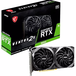 msi geforce rtx 3050 ventus 2x 8g oc 8gb gddr6 128-bit gaming pci_e graphic card
