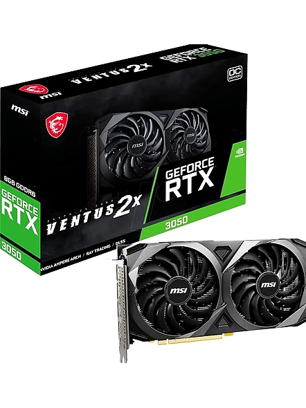 MSI GeForce RTX 3050 Ventus 2X 8G OC 8GB GDDR6 128-bit Gaming pci_e Graphic Card-B09Q31PQ31