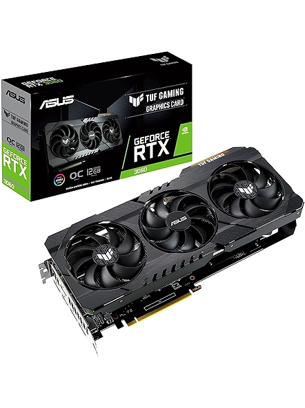 ASUS TUF Gaming NVIDIA GeForce RTX 3060 V2 OC Edition Graphics Card (pci_e_x16, 12GB GDDR6, HDMI 2.1, DisplayPort 1.4a, Dual Ball Fan Bearings, Military-Grade Certification, GPU Tweak II)-B0985VND1G