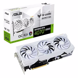 asus tuf gaming nvidia geforce rtx™ 4070 ti super white oc edition gaming graphics card (pcie 4.0, 16gb gddr6x, hdmi 2.1a, displayport 1.4a)