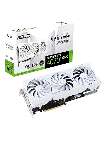 ASUS TUF Gaming NVIDIA GeForce RTX™ 4070 Ti Super White OC Edition Gaming Graphics Card (PCIe 4.0, 16GB GDDR6X, HDMI 2.1a, DisplayPort 1.4a)-B0CSF9G5MJ