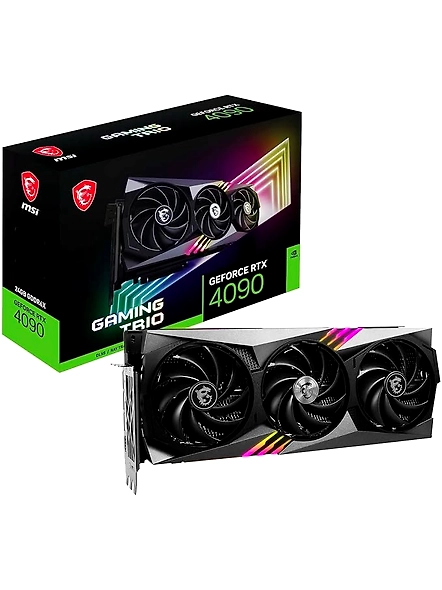 MSI Gaming GeForce RTX 4090 Graphics Card | 24GB GDDR6X | PCIe x16 | 384-Bit | HDMI/DP | NVLink | Tri-Frozr 3 | Ada Lovelace Architecture (RTX 4090 Gaming Trio 24G)-B0BG959RCF