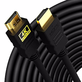 15 meter 4k hdmi cable high speed, gold connectors, 4k, ultra hd, 2k, 1080p, & arc compatible for laptop, monitor, projector, gaming console & more