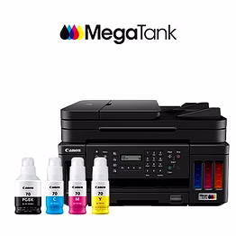canon pixma megatank g7070 | all-in-one wireless ink tank color printer | network, fax, adf | duplex print