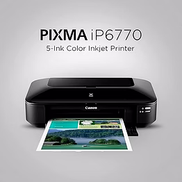 canon pixma ix6770 a3 single function printer | colour output | max print speed: 10.4 ppm (colour), 14.5 ppm (monochrome) | weight: 8100 grams