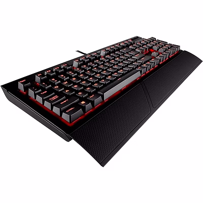 corsair k68 cherry mx red backlit wired mechanical gaming keyboard (black)