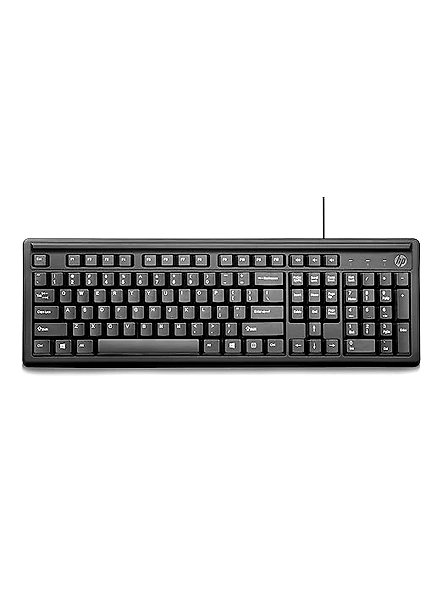 HP 100 Wired Keyboard With Usb Compatibility,Numeric Keypad, Full Range Of 109 Key(Including 12 Function Keys And 3 Hotkeys),Adjustable Height And Contoured Design.3-Years Warranty (2Un30Aa)-B07L4VCBLM