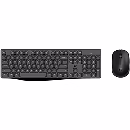hp cs10 wireless keyboard and mouse combo with 2.4 ghz connection, ergonomic design, energy-saving features, plug and play, intelligent dormancy, drop key caps, and 1600 dpi (black, 7ya13pa).