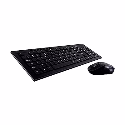 hp usb wireless spill-resistant keyboard and mouse set with 10m range, 2.4g wireless technology, and 3-year warranty (4sc12pa, black).