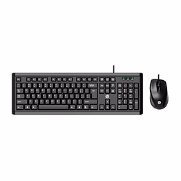 hp usb wired keyboard and mouse set, wired powerpack (black)