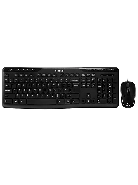 Circle C-50 Slim Multimedia Keyboard Combo (USB) with 3 Year Warranty-B00EZON9WI