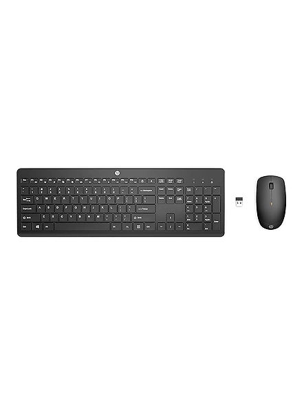 HP 230 Black Chicklet Wireless USB Keyboard and Mouse Set with 2.4GHz Wireless Connection and 12 Function Keys/ 16 Months Battery Life/ 1600 dpi/Black (18H24AA)-B09961MWWX