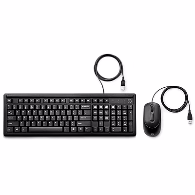 hp wired keyboard and mouse 160, numeric keypad , full range of 109 keys (includes 12 function keys and 3 hotkeys) ,led indicators,1000 dpi optical sensor, adjutsable height,black (6hd76aa)