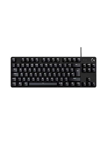 Logitech G413 TKL SE. This compact mechanical keyboard features tactile switches for a satisfying typing experience, anti-ghosting for flawless keypresses, and customizable backlighting-code636