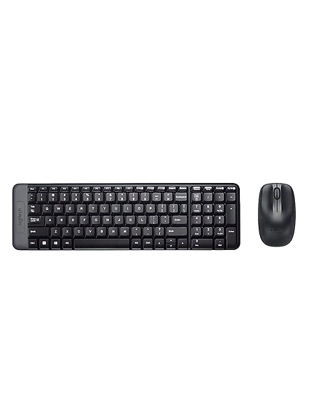 Logitech MK220 combo features a compact keyboard and mouse with a long battery life, perfect for PCs and laptops (Windows).-code648