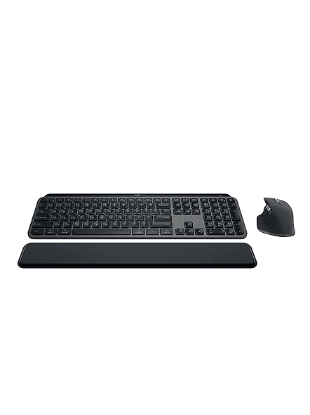 Logitech MX Keys S Combo - Performance Wireless Keyboard and Mouse with Palm Rest, Customisable Illumination, Fast Scrolling, Bluetooth, USB C, for Windows, Linux, Chrome, Mac-code662