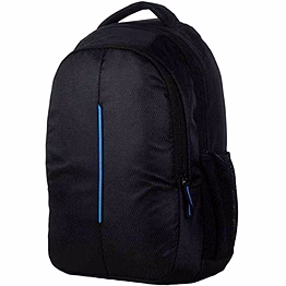 touristiano polyester casual laptop backpack for men with adjustable strap, expandable, 2 compartments, black, 15.6"