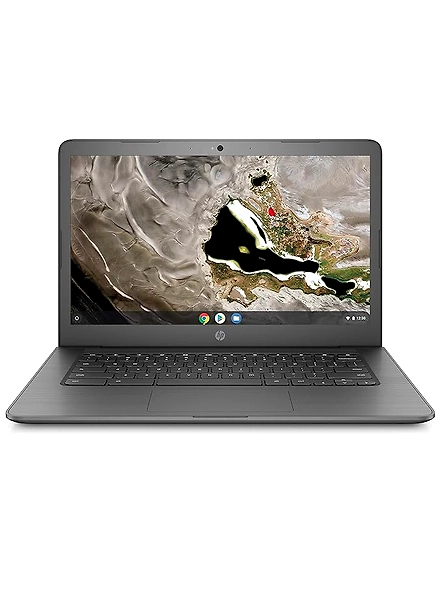 HP Chromebook 14A G5, AMD A4 14-inch(35.6 cm) HD(1366 x 768), Anti-Glare Display (4GB RAM/32GB eMMC/Chrome OS/Chalkboard Gray/1.57 Kg) - 7QU82PA-B07TXG9QS1
