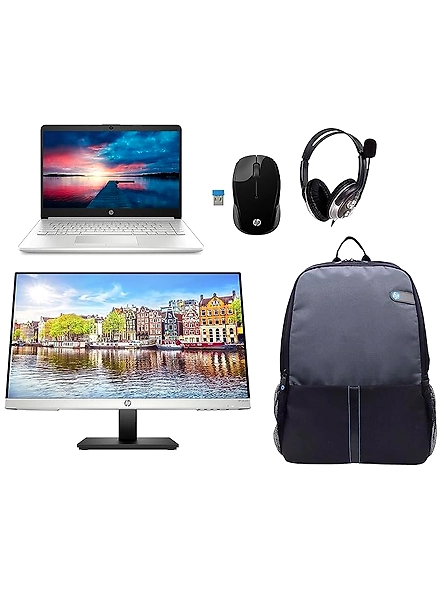HP 14 10th Gen Intel Core i5 Processor 14 inches FHD Business Laptop with Built-in 4G LTE (8GB/256GB SSD + 1TB HDD/Windows 10 Home/MS Office 2019/Natural Silver/1.51kg) - 14s-er0003TU-B089P9JV71