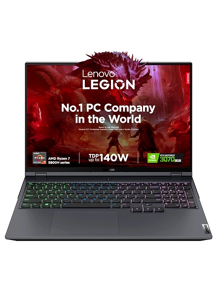 Lenovo Legion 5 Pro Gaming Laptop - (AMD Ryzen 7 5800H, 16&quot; QHD IPS 165Hz Display, 500Nits Brightness, 32GB RAM, 1TB SSD, Windows 11, Office 2021, NVIDIA RTX 3070 8GB, Alexa Built-In, 3-Month Game Pass, Storm Grey, 2.45Kg) Model: 82JQ011EIN-B09FHRMVFR