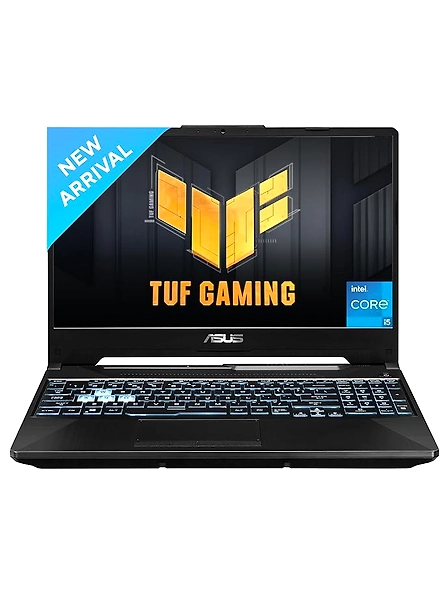 ASUS TUF Gaming F15 - AI Powered Gaming Laptop, Intel Core i5-11400H 11th Gen, 15.6-inch (39.62 cm) FHD 144Hz, (8GB/512GB SSD/4GB NVIDIA RTX 2050/Win 11/ RGB Backlit/Black/2.30 kg),FX506HF-HN024W-B0C27TZ8CB