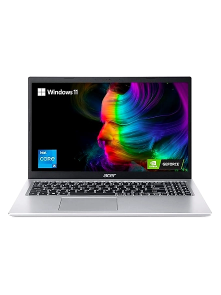 Acer Aspire 5 Thin and Light Laptop with 11th Gen Intel Core i5 processor, featuring 8GB RAM, 512GB SSD, NVIDIA GeForce MX450 graphics, Windows 11 Home,-code866