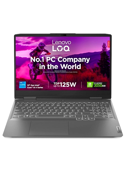 Lenovo LOQ Gaming Laptop - 12th Gen Intel Core i5-12450H, 15.6&quot; FHD IPS 144Hz, 16GB RAM, 512GB SSD, Windows 11, NVIDIA RTX 3050 6GB, 3 Month Game Pass, Office 2021, Storm Grey, 2.4Kg - 82XV00F5IN-code881