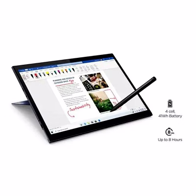 lenovo yoga duet 7i tablet, 13" wqhd, 11th gen intel core i5, 8gb ram, 512gb ssd, windows 10 home, wifi + bluetooth, 5mp af rear camera, 5mp ir front camera, 41wh battery, 1-year cci warranty, 82ma001vin