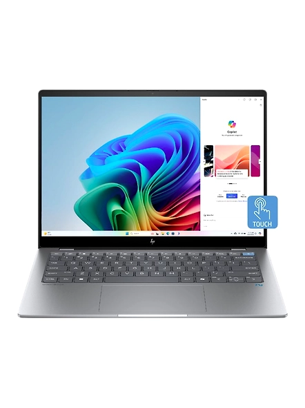 HP Omnibook X Laptop 35.6 cm (14-fe0121QU) - Next Gen AI PC, Qualcomm Snapdragon Processor, 2.2K Touch Display, 16GB RAM, 1TB SSD, USB 4, 26 Hours Battery, Full-Size Backlit Keyboard-code890