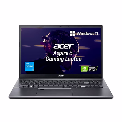 acer aspire 5 gaming laptop - intel core i5 12th gen 1240p, 16gb ram, 512gb ssd, nvidia geforce rtx 2050, 15.6" display, steel gray, 1.8 kg (a515-57g)