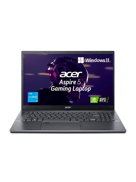 Acer Aspire 5 Gaming Laptop - Intel Core i5 12th Gen 1240P, 16GB RAM, 512GB SSD, NVIDIA GeForce RTX 2050, 15.6&quot; Display, Steel Gray, 1.8 Kg (A515-57G)-code894