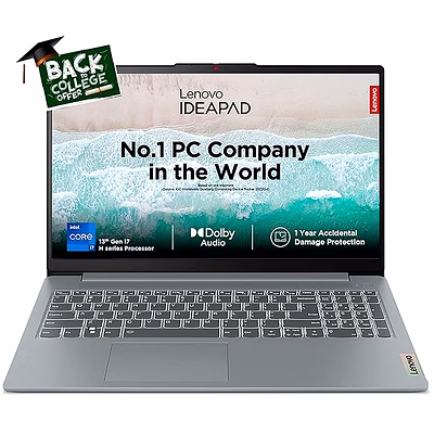 lenovo ideapad slim 3 | 13th gen intel core i7-13620h | 15" (38.1cm) fhd ips | thin & light laptop | 16gb ram | 512gb ssd | windows 11 home + ms office 2021 | 83em009yin