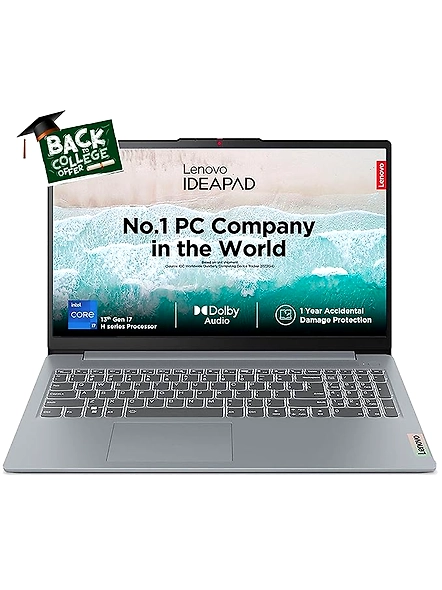 Lenovo IdeaPad Slim 3 | 13th Gen Intel Core i7-13620H | 15&quot; (38.1cm) FHD IPS | Thin &amp; Light Laptop | 16GB RAM | 512GB SSD | Windows 11 Home + MS Office 2021 | 83EM009YIN-code900