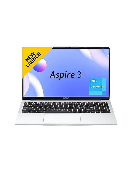 Acer Aspire 3 Laptop | Intel Celeron N4500 Processor | 8GB LPDDR4X SDRAM | 512GB SSD | Windows 11 Home | 38 WHR Battery | HD Webcam | 15.6&quot; HD Display | Pure Silver | 1.5 KG | A325-45-B0D7PYTTGH