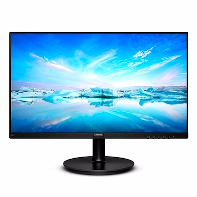 philips 221v8/94 21.5"(54cm) smart image led monitor, tn panel, borderless with vga & hdmi port, fhd, 4 ms response time, 178x178 viewing angle, 75hz refresh rate, flicker free, vesa mount