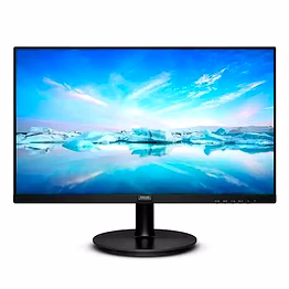 philips 222v8la 22 inch (55.88 cm) 1920 x 1080 pixels, va panel lcd monitor with led backlight, built-in speakers, displayport/hdmi/vga connectivity, full hd, 75 hz refresh rate, flicker free black