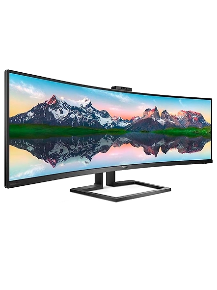 Philips Brilliance 499P9H1/75 49-inch Curved SuperWide Dual QHD LCD Display with Pop-Up Webcam with Windows Hello-B07MXYXK6N
