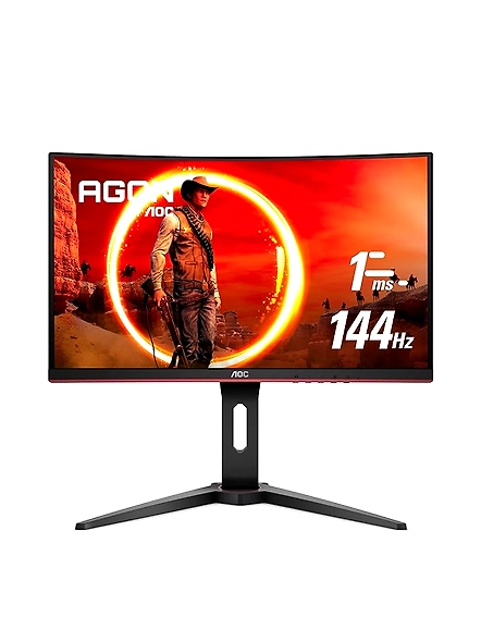 AOC - C24G1, 24 Inch (60.96 Cm) 1920 X 1080 Pixels, Curved Gaming Led Monitor with Vga Port, Hdmi*2 Port, Display Port, 144Hz Refresh Rate (Black)-code994